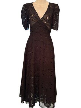 Tularosa Black Eyelet dress